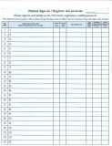 HIPAA Patient Bilingual Sign-In Sheet (2 packs of 125)